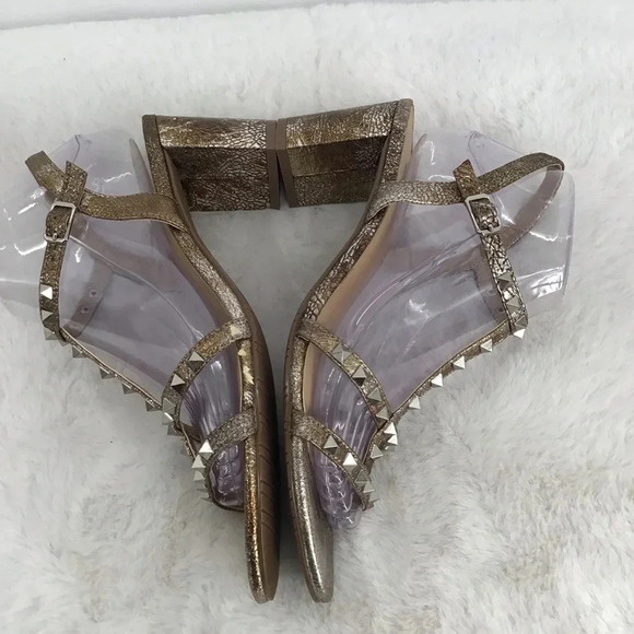 Vaneli Midge Sandal In Platino Metallic Block Heel Studded NWOT Size 9.5 N - Picture 8 of 11
